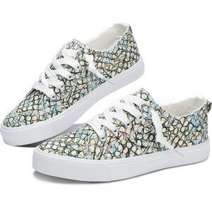 Obtaom Women’s Canvas Shoes Low Top Fashion Sneakers Slip on Walking Shoe Sz 8